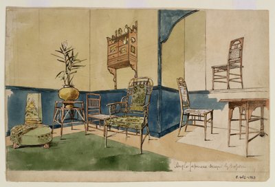 Anglo-Japanese Designs, c.1860 by Edward William Godwin
